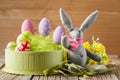 Handmade textile Easter rabbit