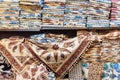 Handmade textile in Grand Bazaar. Isfahan. Iran Royalty Free Stock Photo