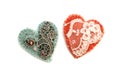 Handmade textile heart