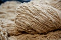 Handmade thai cotton yarn for the cotton flower, Natural cotton rope, The raw organic cotton yarn natural color of organic Royalty Free Stock Photo