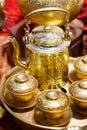 Handmade thailand Traditional brass ware for use and decoration Royalty Free Stock Photo