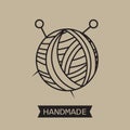 Handmade thin line icon logo design