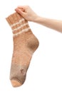 Handmade torn sock Royalty Free Stock Photo