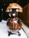 Handmade toys coconut shell doll made with coconut shell