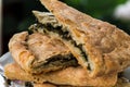 Handmade Turkish Borek with Spinach