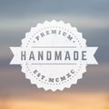 Handmade vintage badge, emblem, vector stamp Royalty Free Stock Photo