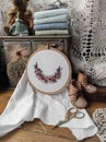 Handmade vintage embroidery