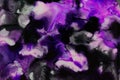 Watercolor with purple, black and white galaxy splatter. Royalty Free Stock Photo