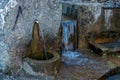 Handmade waterfall in the mtatsminda garden, Tbilisi