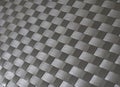 Handmade weave pattern of gray plastic strips texture Royalty Free Stock Photo