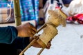 Handmade weaving bamboo basket Applied to play toy