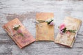 Handmade wedding invitations made of paper