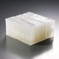 Handmade white glycerin soap for sensitive skin, natural ingredients, ideal for dermatitis