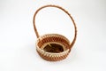 Empty Wicker basket on white background