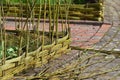 Handmade willow garden edging