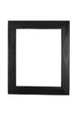 Handmade wood rectangular photo frame painted black Royalty Free Stock Photo