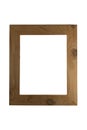 Handmade wood rectangular photo or picture frame with knotholes