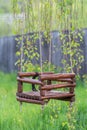 Handmade wood swing