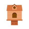 Handmade wooden birdhouse of original architecture