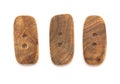 handmade wooden buttons isolated Royalty Free Stock Photo