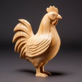Handmade Wooden Chicken Figurine - Unique Carving For Home Decor
