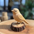 Handmade Wooden Finch Toy: Joyful Celebration Of Nature