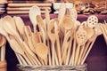 Handmade wooden kitchen utensils