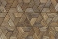 Handmade wooden panel with beautiful geometric pattern. Background