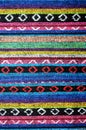 Handmade woven cotton fabrics. Royalty Free Stock Photo