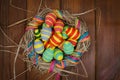 Handmaded easter eggs Royalty Free Stock Photo