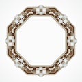 Handmaded octahedron frame from mosaic Royalty Free Stock Photo