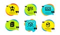 Handout, Shopping and Augmented reality icons set. Dj controller, Quick tips and Organic product signs. Vector