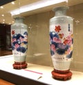 Handover Gifts Museum of Macao Antique Precious Porcelain Vases Lotus Flower Jiangxi China Arts Crafts Heritage Chinese Folk Art