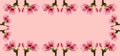 Handpainted Cherry Blossom on a soft Living Coral Background, Header, Cover