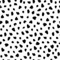 Handpainted Dalmatian Print Repeat Pattern Royalty Free Stock Photo