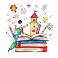 HandPainted Educational Illustrations Engaging Visual Learning Resources for BacktoSchool Kids Activities and Classroom