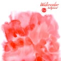 Handpainted red watercolor background