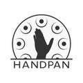 Handpan symbol design Royalty Free Stock Photo