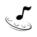 Handpan symbol design Royalty Free Stock Photo