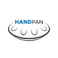 Handpan symbol design Royalty Free Stock Photo