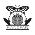Handpan symbol design Royalty Free Stock Photo