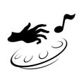 Handpan symbol design Royalty Free Stock Photo
