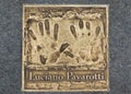 Handprint in bronce Luciano Pavarotti