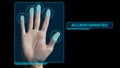 Handprint Computer Security Scan Access Granted Royalty Free Stock Photo