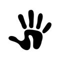 Handprint icon vector. Hand illustration sign. Hand Print symbol or logo.