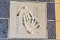 Handprint of Meg Ryan in the Walk of Fame Cannes French Riviera