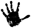 Handprint of palm of child, isolated. Vector illustration