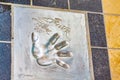 Handprint of Sylvester Stallone in the Walk of Fame Cannes French Riviera