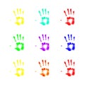 Handprints.