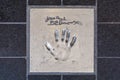 Handprints of celebrities in Cannes Royalty Free Stock Photo